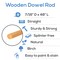 Wooden Dowel Rods 7/16 inch Thick, Multiple Lengths Available Available, Unfinished Sticks Crafts & DIY | Woodpeckers